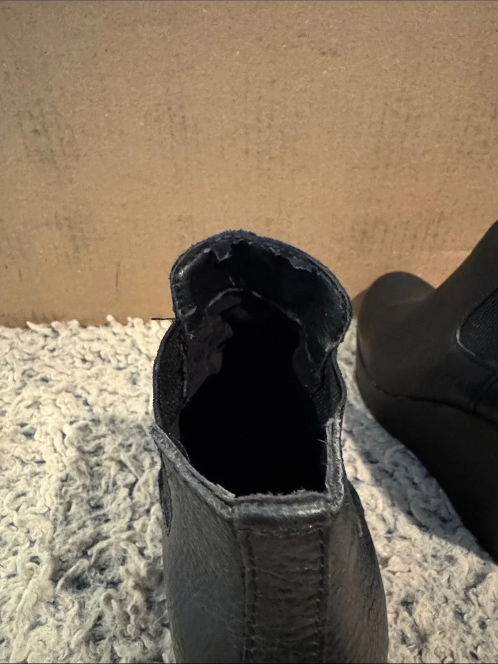 Kork-Ease Black Leather Wedge Booties